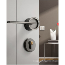 Cerradura de madera muda muda cerradura de puerta simple y elegante cerradura de la puerta interior del dormitorio